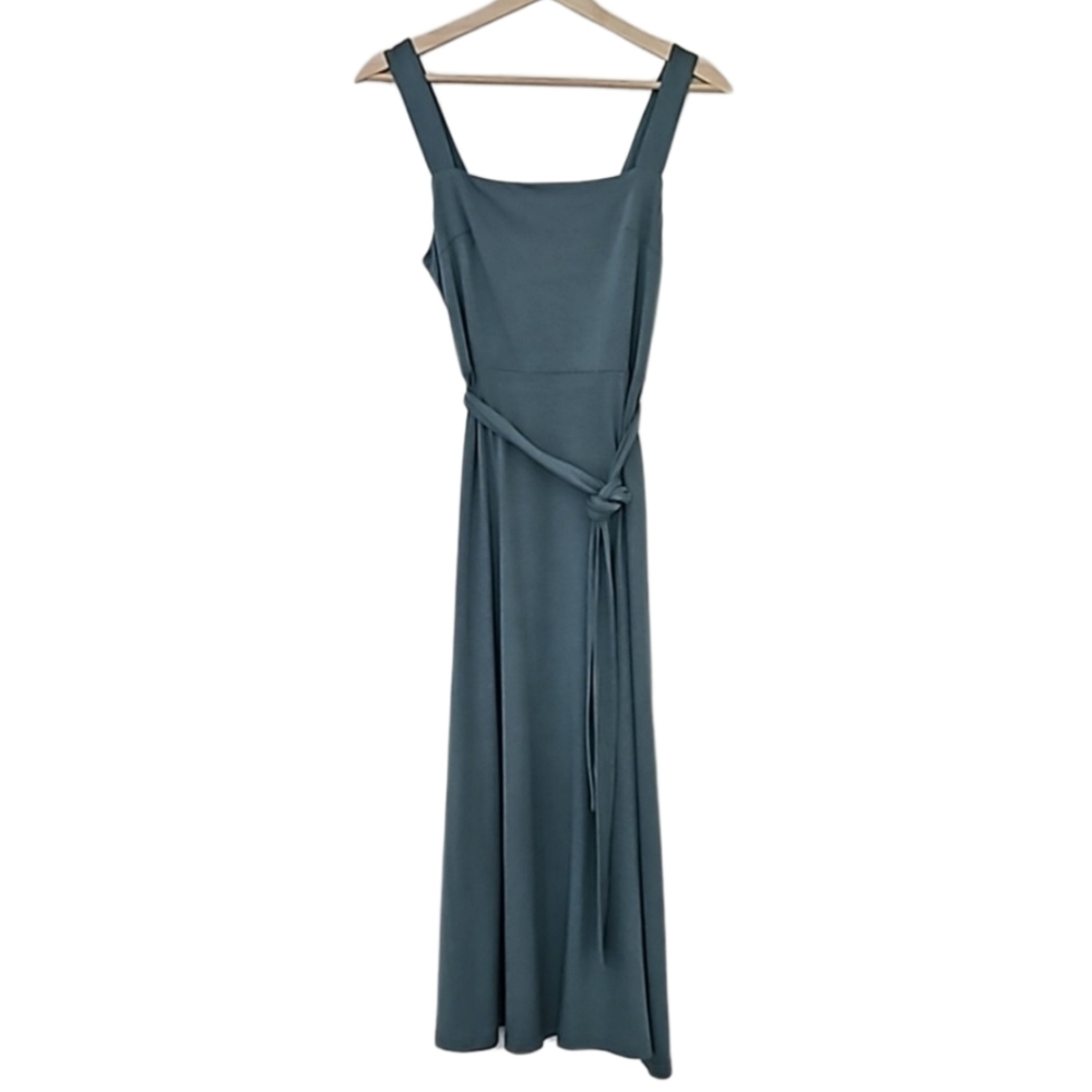 NWT Prinbara Green Belted Midi Dress